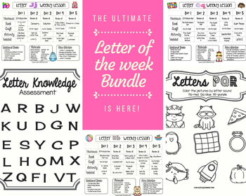 Preview of Alphabet Lesson Plans - Letter of the Week Crafts, Activities, Worksheets