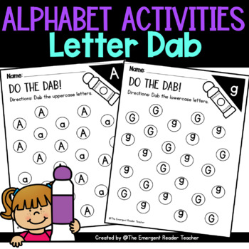 Letter Blotter/Dab Alphabet Printables by The Emergent Reader Teacher