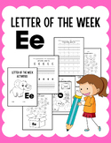 Letter of the Week -Letter E Activities Worksheets for kids