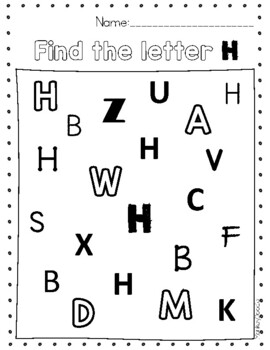 Letter of the Week - Letter H by MonkeyDoodle | TPT