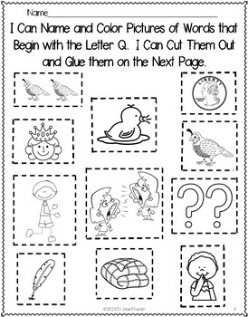letter of the week letter q workbook prek kindergarten