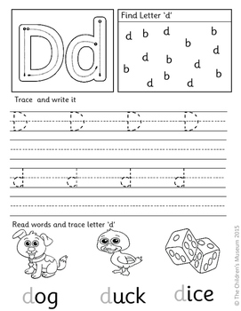 Letter of the Week No Prep Worksheets by The Children's Museum | TpT