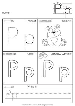 Letter of the Week - P - Phonic activities by Whimsy Printables | TpT