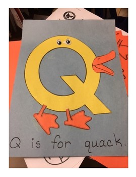 Letter of the Week - Q is for Quack by Raynelle B Lanier | TPT
