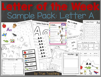 Preview of Letter of the Week Sample Pack "Letter A"