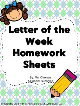 Preview of Letter of the Week Worksheets