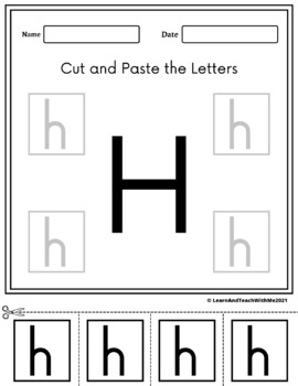 Letter of the Week Worksheets - Letter h by Learn and Teach with me