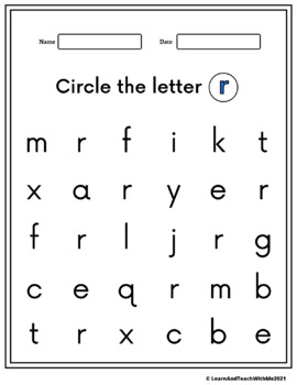 Letter of the Week Worksheets - Letter r by Learn and Teach with me