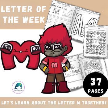 Letter of the week: LETTER M-NO PREP WORKSHEETS- LETTER M Alphabet