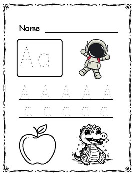 Preview of Letter of the week worksheets, preschool, A-Z, alphabet tracing worksheets,