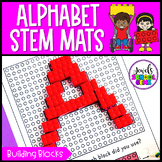 Letter or Alphabet STEM Mats and Makerspace Activities Bui