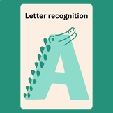 Letter recognition: Alphabet, English, reading, writing