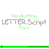 Letter script font, handwriting font, ttf, otf, eps, png, 