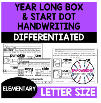 Boxed Letter Worksheets - Themed Letter Sizing Activities