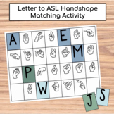 Letter to ASL Handshape Matching Activity