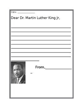 Preview of Letter to Dr. Martin Luther King (Bulletin board)