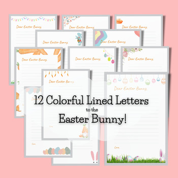 Preview of Letter to Easter Bunny - No Prep! - Writing Activity - Holiday Template