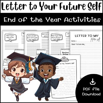 Preview of Letter to Future Self - Reflective Writing End of the year activity 3rd 4th 5th