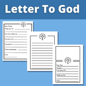 thank you letter for god