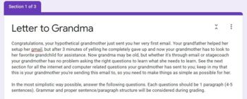 Preview of Letter to Grandma (Information Technology / Digital Science)