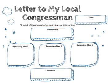Preview of Letter to My Congressman Graphic Organizer