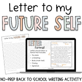 Letter to My Future Self | No-Prep Writing Time Capsule fo