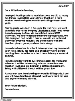 write a letter to teacher assignment