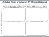 Letter to Next Year's 6th Graders Graphic Organizer