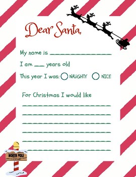 Letter to Santa by Busy Bee COTA | TPT