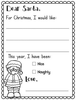 Letter to Santa by KTeacherTiff | Teachers Pay Teachers