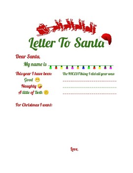 Preview of Letter to Santa