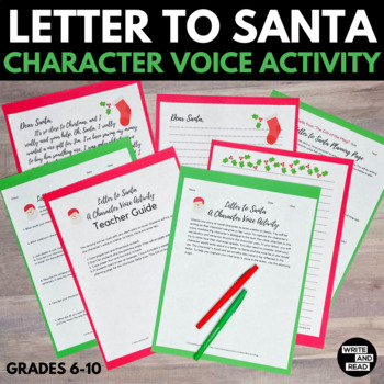 Preview of Letter to Santa Character Voice Activity for ANY Story- Digital and Printable