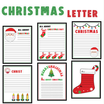 Preview of Letter Dear Santa, Christmas Craft Writing and Coloring Activities December