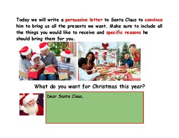 Preview of Letter to Santa Claus: What do you want for Christmas?