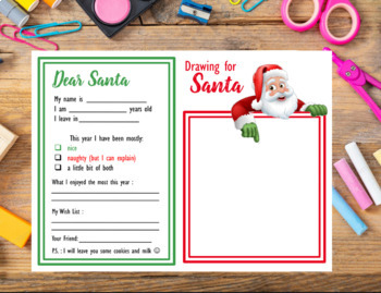 Preview of Letter to Santa & Drawing for Santa