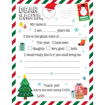 Letter to Santa - Make A Wish Santa Letter For Kids by Happy Class Goals