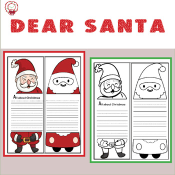 Preview of Letter to Santa My Dear ,Christmas Craft and Writing Templates