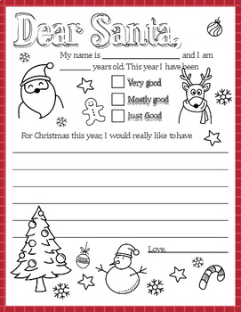 Letter to Santa Template by Mattei Francois | TPT