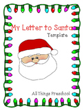 Christmas; Letter to Santa Template