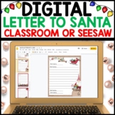 Letter to Santa Template Writing Pages for Google Slides o