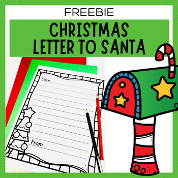 Preview of Letter to Santa Writing Paper | Christmas List Writing Freebie | December