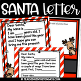 Letter to Santa Writing Printable Template