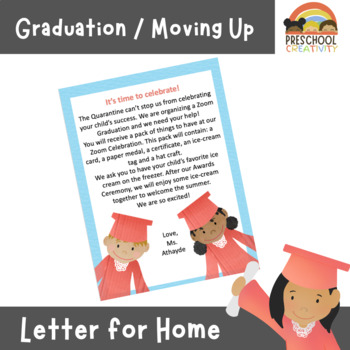 Letter to Send Home  Kindergarten Graduation, PreK Graduation, Moving