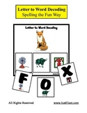 Letter to Word Beginning Sound / Picture Decoding Reading Activity Center - FREE