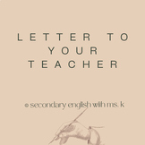 Letter to Your Teacher