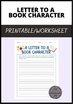 Letter to a Book Character Letter Writing Reading Circle