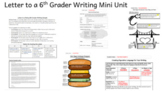 Letter to a Rising 6th Grader Mini Writing Unit