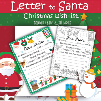 Letter to santa Christmas | Writing Activities worksheet by The ...