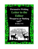 Persuasive Writing-Letter to the Editor