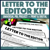 Letter to the Editor Writing - Opinion Writing PBL Project